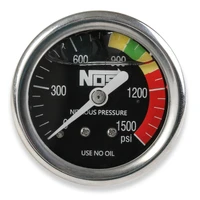 Nitrous Gauge Nitrous Gauge, Black, 1-1/2", Liquid Filled