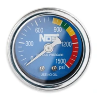 Nitrous Gauge w/ Adapter Nitrous Gauge, Blue, 1-1/2"