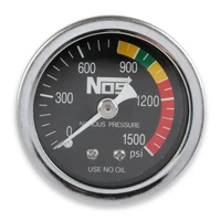 Nitrous Gauge w/ Adapter Nitrous Gauge, Black, 1-1/2"