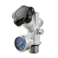 Super Hi-Flo Bottle Valve with Blue Face Gauge Hi-Flo Nitrous Valve For bottles 5 lbs. and larger