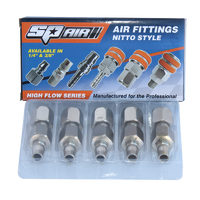 Air Fittings - 3/8" Female Thread Plug - Nitto Style - Hi Flow Series - Box of 10