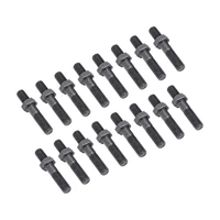 Rocker Arm Screw In Stud Kit, 7/16, Top 7/16-14 in., Bottom 7/16-20 in. Universal, Chevrolet, Ford, Holden V8, Set Of 16