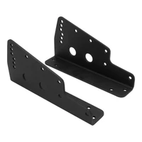 Aluminium Race Seat Mounting Brackets, Pair, Aluminium, Universal, Black