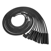 SuperMax Wire Ignition Lead Kit 8.5mm Spiral Core Straight Plug Hei & Socket Cap Universal V8 with Separator Set