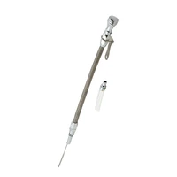 Engine Dipstick Braided Stainless Steel Aluminium Finish Handle For Chevrolet Big Block