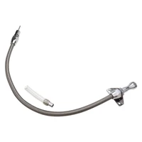 Transmission Dipstick Braided Stainless Steel Natural Firewall Mount 700R4 4L60E