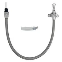 Transmission Dipstick Braided Stainless Steel Polished Handle Firewall Mount For Chrysler A-904