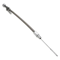 Engine Oil Dipstick Universal Steel Chrome Handle 1/4in NPT Fitting