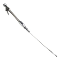 Engine Dipstick Braided Stainless Steel Tumble Polished Press-In For Ford Small Block Windsor
