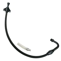 Transmission Dipstick Braided Stainless Black Billet Handle Firewall Mount C4C10 Pan Fill