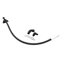 Transmission Dipstick, Braided Stainless Black, Billet Handle, F/W & B/H Mounts Supplied, C4,C10, Front Pan Fill, Semi Finished, Kit