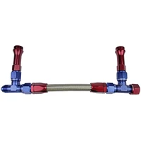 Fuel Line Kit Holley 4150 -6 AN Single inlet Swivel-Seal Stainless Steel Hose Blue/Red