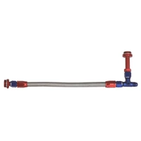 Fuel Line Kit Universal Demon 4150 -6 AN Single Inlet Swivel-Seal Stainless Steel Hose Blue/Red