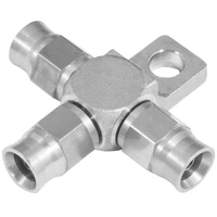 Stainless Steel Tee Block -03AN Hose w/Mount Tab