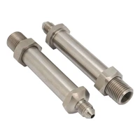 Stainless Steel Through Frame Bulkhead Hose End 2-3/8in 1/8in NPT To -03AN Male 2Pc