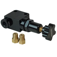 Billet Aluminium Brake Proportioning Valve, Knob Adjustment, 3/8''-24, Single Inlet/Outlet, Each