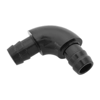 Hose End Barb Adaptor Full Flow 90 Degree 1/2'' to 1/2'' Black