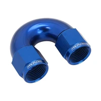 180 Degree Female Flare Union Full Flow Swivel Hose End -12AN, Blue