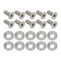 Billet Dress Up & Fender Washer Kits, M8 x 20mm, Polished, 10-Pack
