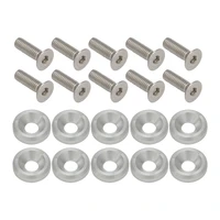 Billet Dress Up & Fender Washer Kits, 1/4'' UNC x 3/4'', Polished, 10-Pack