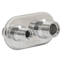 Firewall Bulkhead Aluminium Air Con 2 Port #6, #10 Inline, Polished