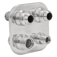 Firewall Bulkhead Aluminium Air Con 4 Port #6, #10 Inline, Polished