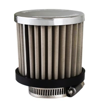 Breather Filter Clamp On 75mm High Rubber Base Suit 1.5in Tube Chrome