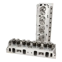 Cylinder Heads SuperMax 205 SB Ford 289 302 351W Aluminum Assembled 7/16 Studs G/Plates 58cc Chamber 205cc Intake Runner 600HP Pair