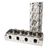 Cylinder Heads SuperMax 225, Assembled, Aluminum, SB Ford 302-351 Cleveland 3V 60cc Chamber, 225cc Intake Runner, 630HP, Pair
