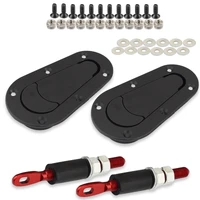 Bonnet Hood Pins Plush Flush Aluminium Pins Locking 4.961in Kit