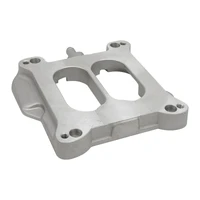 Carburettor Adaptor Spacer Aluminium 4-Barrel Ford Spread Bore Thermoquad to Holley Square Bore Kit