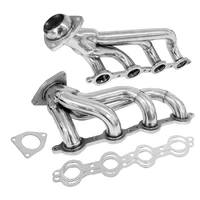 LS Exhaust Headers Tight-Fit 1-5/8'' Block Huggers Chevrolet Holden LS1 LS2 Rear Outlet Stainless Steel Set