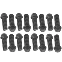 Header Bolts Hex Head 3/8in x 1'' Length Oxide For Chevrolet For Ford Set of 16