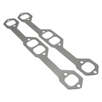 Header Extractor Gasket For SB Chevrolet Stainless with Graphite Overlay 1.629" X 1.460" Port Pair