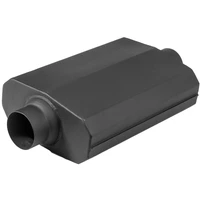 Muffler, Black Flow Chamber 2in. Centre Inlet To 2in. Centre Outlet
