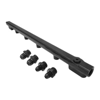 Fuel Rail Kit For Nissan RB25DET -08AN ORB Billet Aluminium Black Anodised
