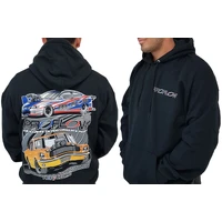 Hooded Sweatshirt, Cotton, Polyester, Black, Men's