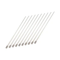 Exhaust Wrap Fasteners Locking Tie Stainless Steel 10 Pack