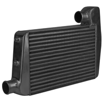 Intercooler Bar & Plate For Ford Falcon XR6 Turbo BA BF 450 x 300 x 76mm 2.5'' Outlets Aluminium Black