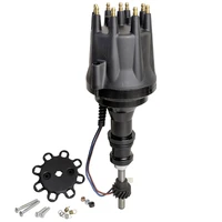 Distributor, SB Ford 289-302 Windsor, Pro Series Magnetic Pickup, Mechanical Advance, Black Cap, Each