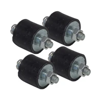 Anti-Vibration Mounts Rubber Black #10-32 Threads Set of 4