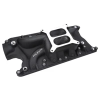 Intake Manifold AirDual Aluminium Black Square Bore SB For Ford 289 302
