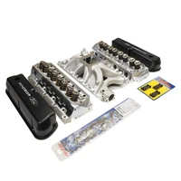 Proflow Cylinder Head SuperMax 205 & Intake Kit, Manifold, Max Jr, Single Plane, Aluminium, Natural, Square Bore, SB For Ford, 351W