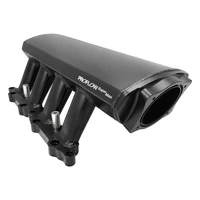 SuperMax EFI Intake Manifold With Fuel Rails Fabricated Black 102mm Throttle Body For Ford Mustang 5.0L Coyote