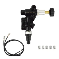 Brake Proportioning Valve Adjustable Knob Adjustment Two Inlets Three Outlets Aluminium Black