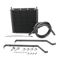 Transmission Oil Cooler Kit For Holden Commodore VY V6 & V8 280 x 255 x 19mm 3/8'' Barb Black Powdercoated