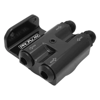 Remote Universal Filter Head 3/4''-16 Thread 4x Side AN10 Ports 1/8'' NPT Port Billet Black Anodised