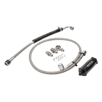 Turbo Oil Feed Line Kit Stainless Braided Hose 30 Micron Filter For Ford Falcon Barra FG/FGX XR6 Turbo