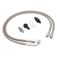 Turbo Oil Feed Stainless Braided Line Kit 30 Micron Filter For Ford Falcon Barra BA-BF XR6 Turbo
