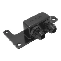 Oil Block Adaptor Remote GM LS Billet Aluminium Black Anodised 90 Degree -10AN Ports